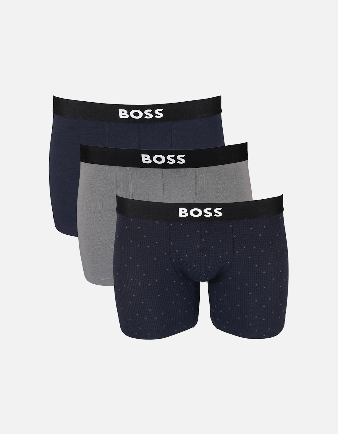 BOSS 3-Pack Boss One D Boxer Briefs, Black, Grey, 3 of 2
