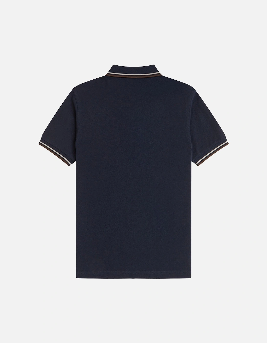 Twin Tipped Polo Shirt Navy/Warm Oat/ Burnt Tobacco