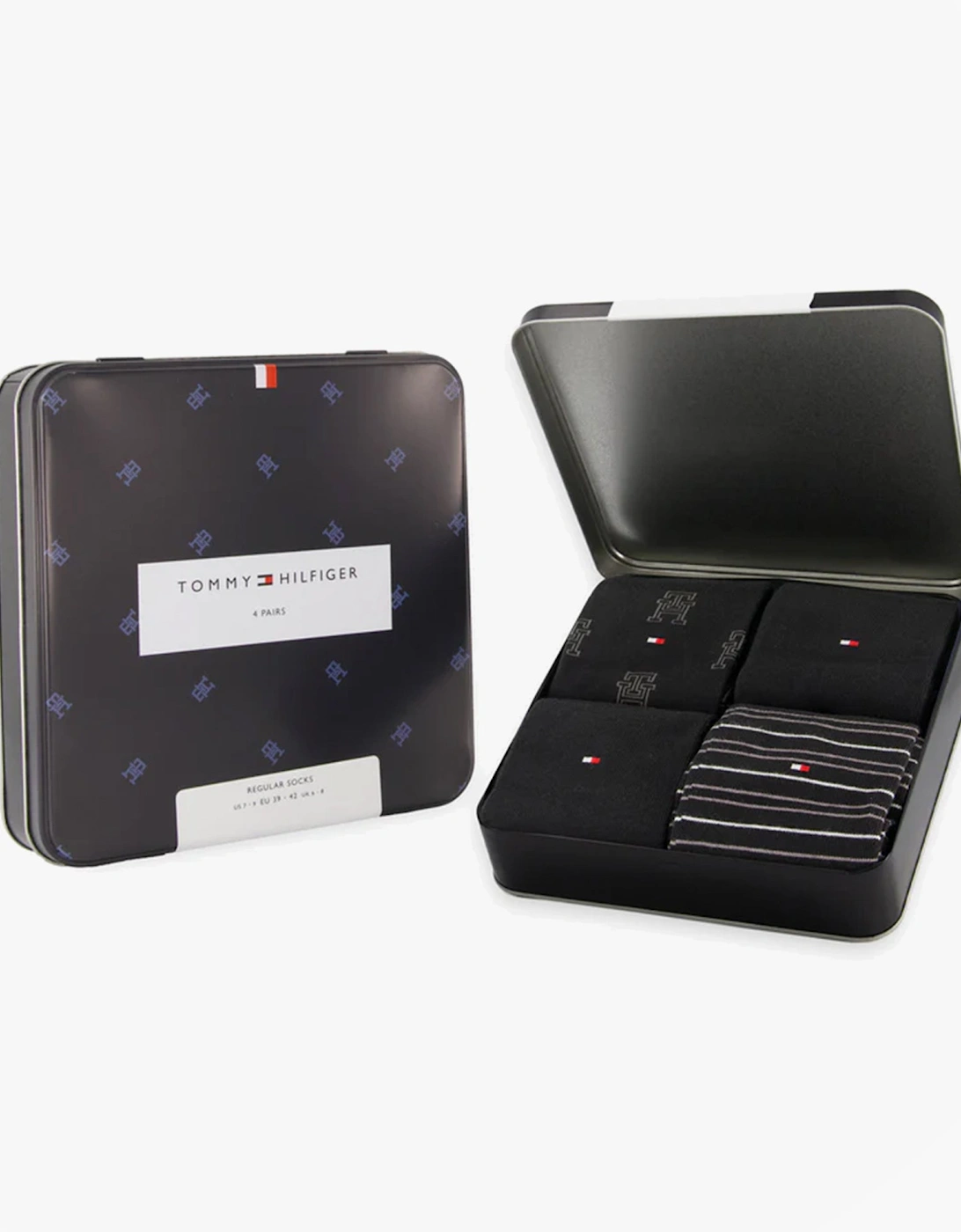 4 Pack Giftboxed Classic Mens Crew Socks Black