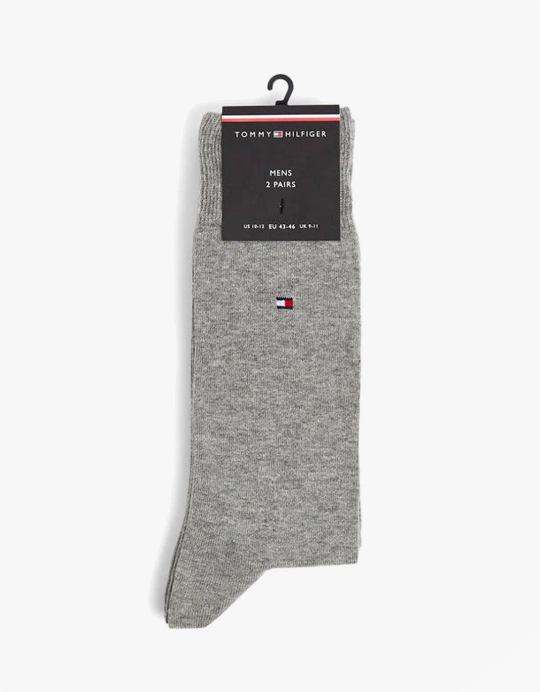 2 Pack Mens Crew Classic Socks Grey, 6 of 5