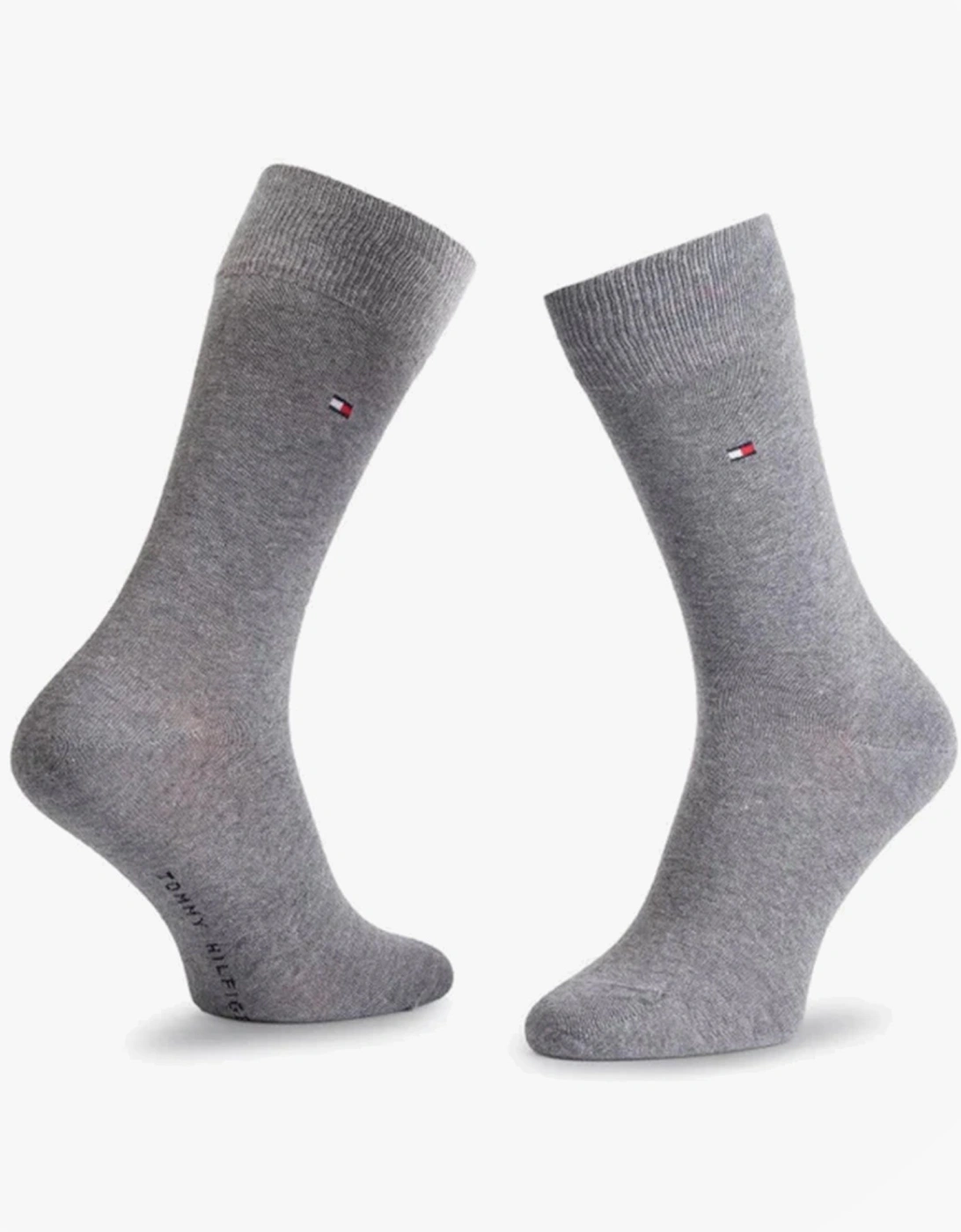 2 Pack Mens Crew Classic Socks Grey