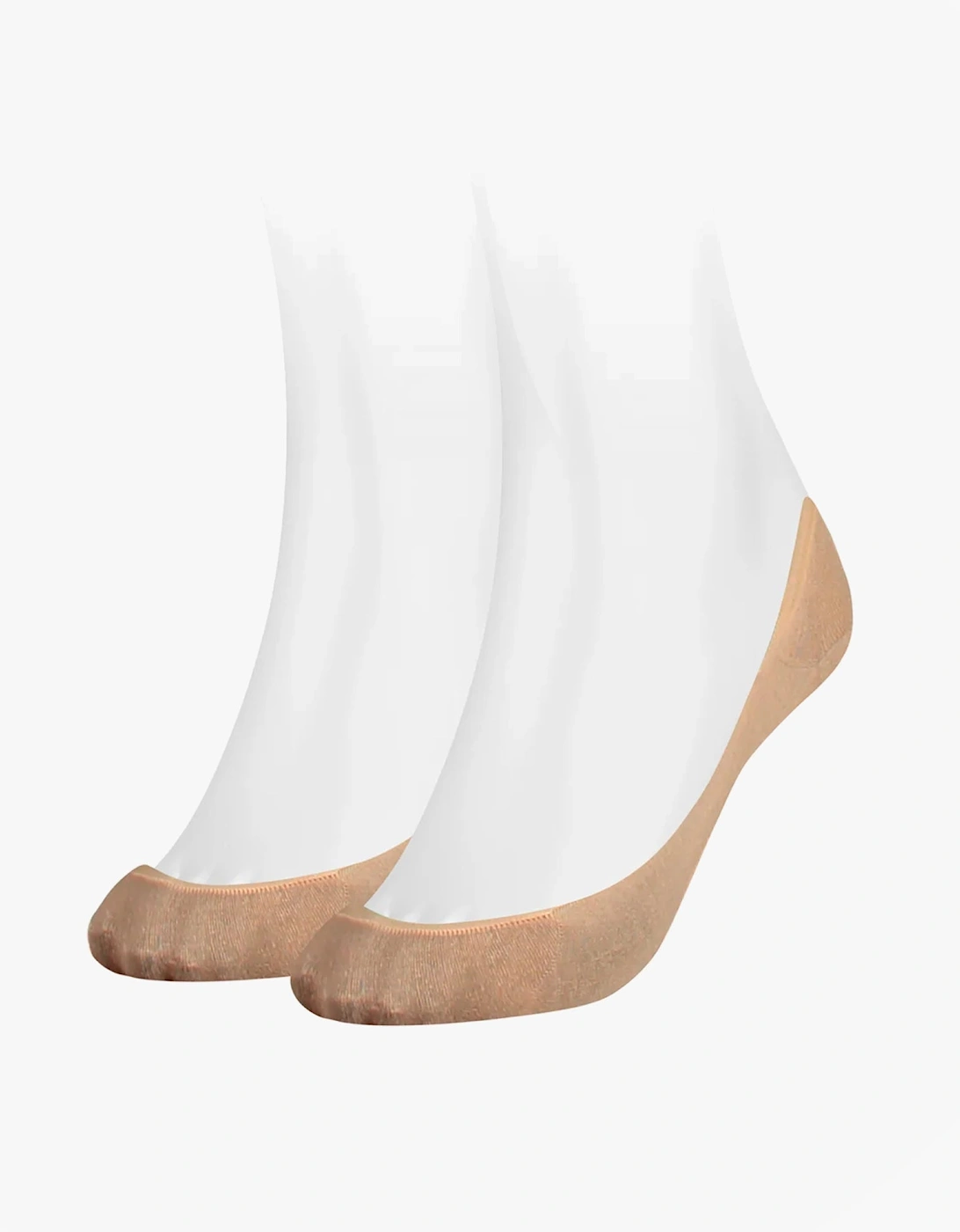 Women's Tommy Hilfiger 2 Pack Womens Ballerina  Socks Beige - Cream - Size: UK 2-5