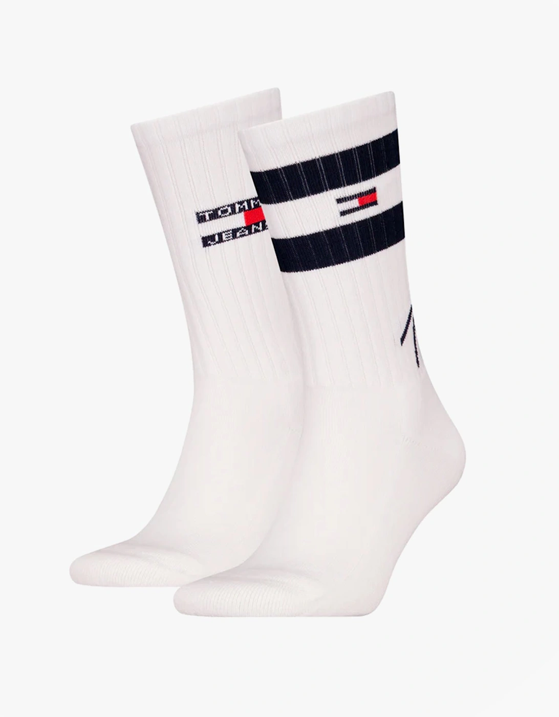 2 Pack Trainer Signature Mens Crew Socks White, 5 of 4
