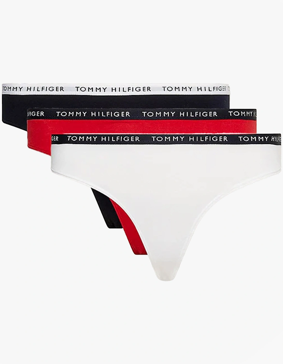THONG 3 Pack Womens White/Desert Sky/Primary Red, 5 of 4