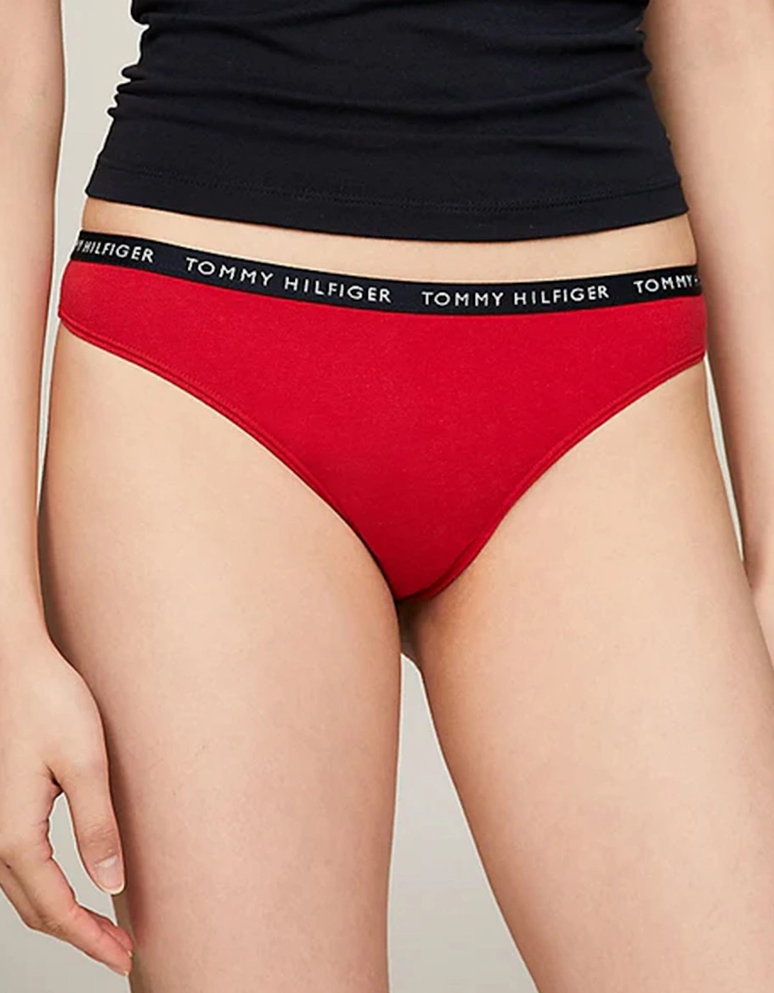THONG 3 Pack Womens White/Desert Sky/Primary Red
