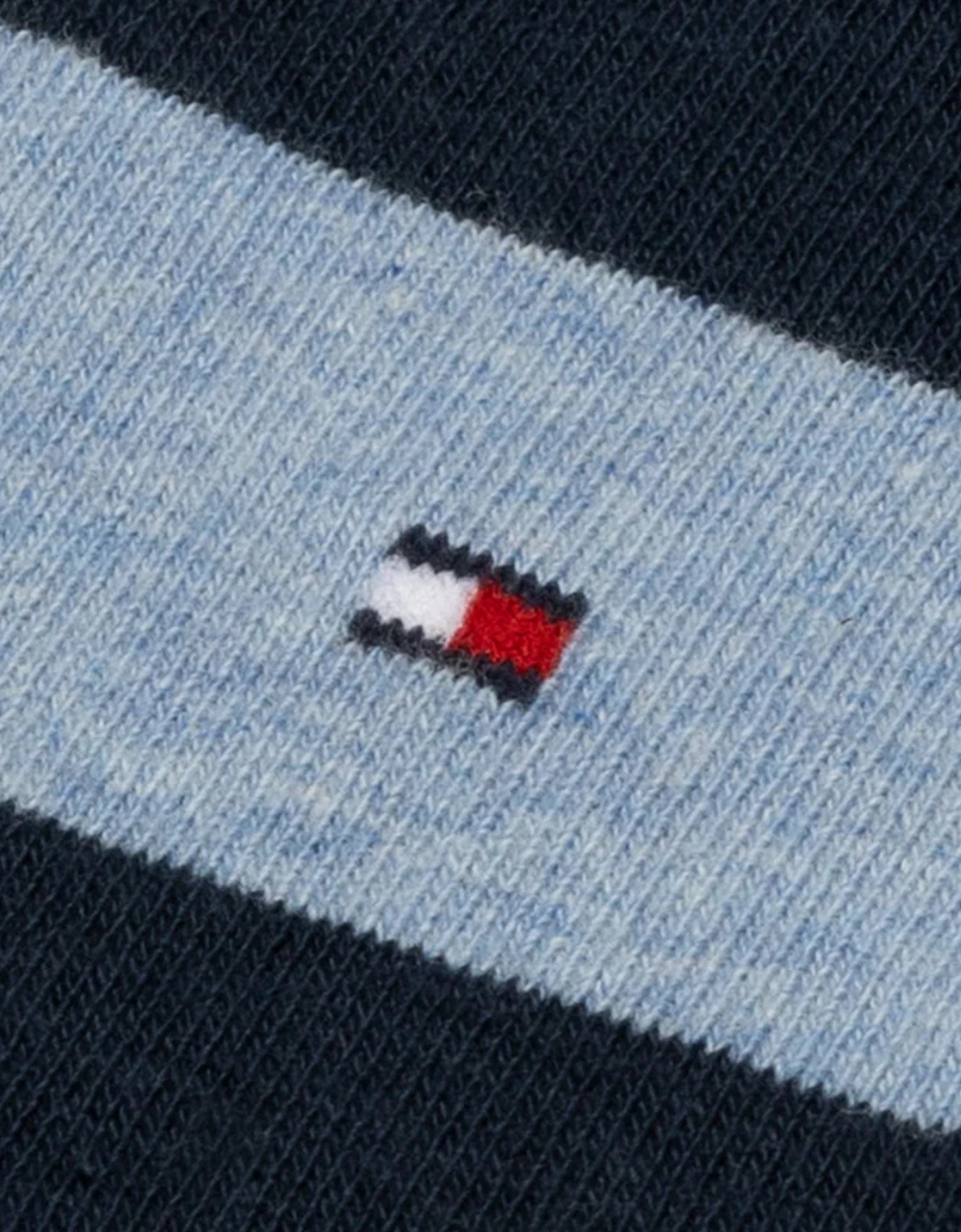 2 Pack Mens Crew Stripe Socks Light Blue