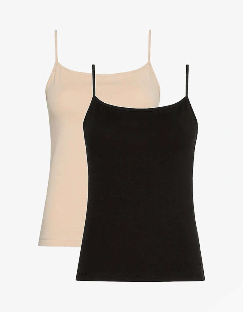 CAMI 2 Pack Womens Vest Black/Misty Blush
