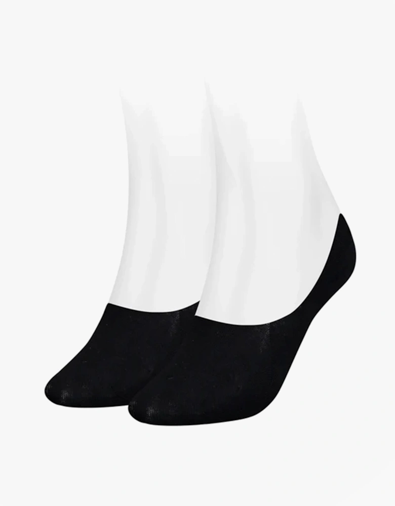 2 Pack Womens Invisible Socks Black