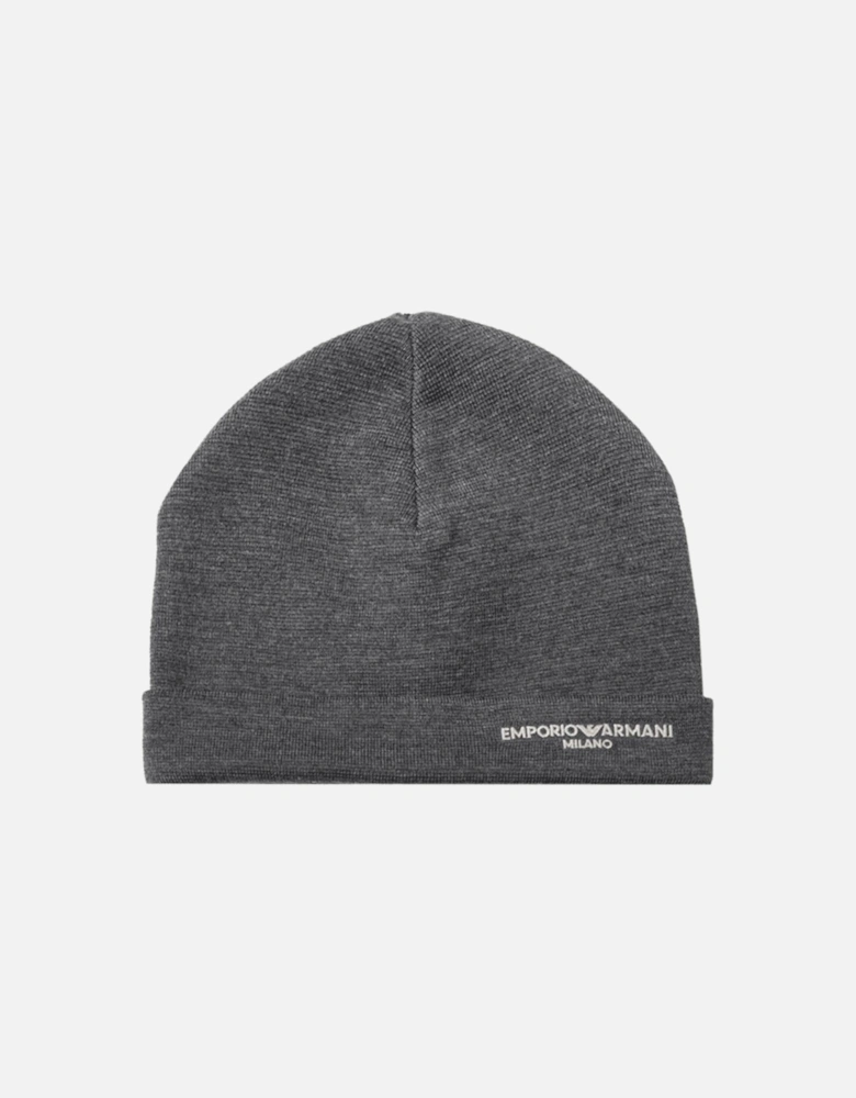 Milano Logo Grey Beanie Hat