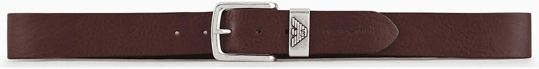 Eagle Logo Leather Brown Belt
