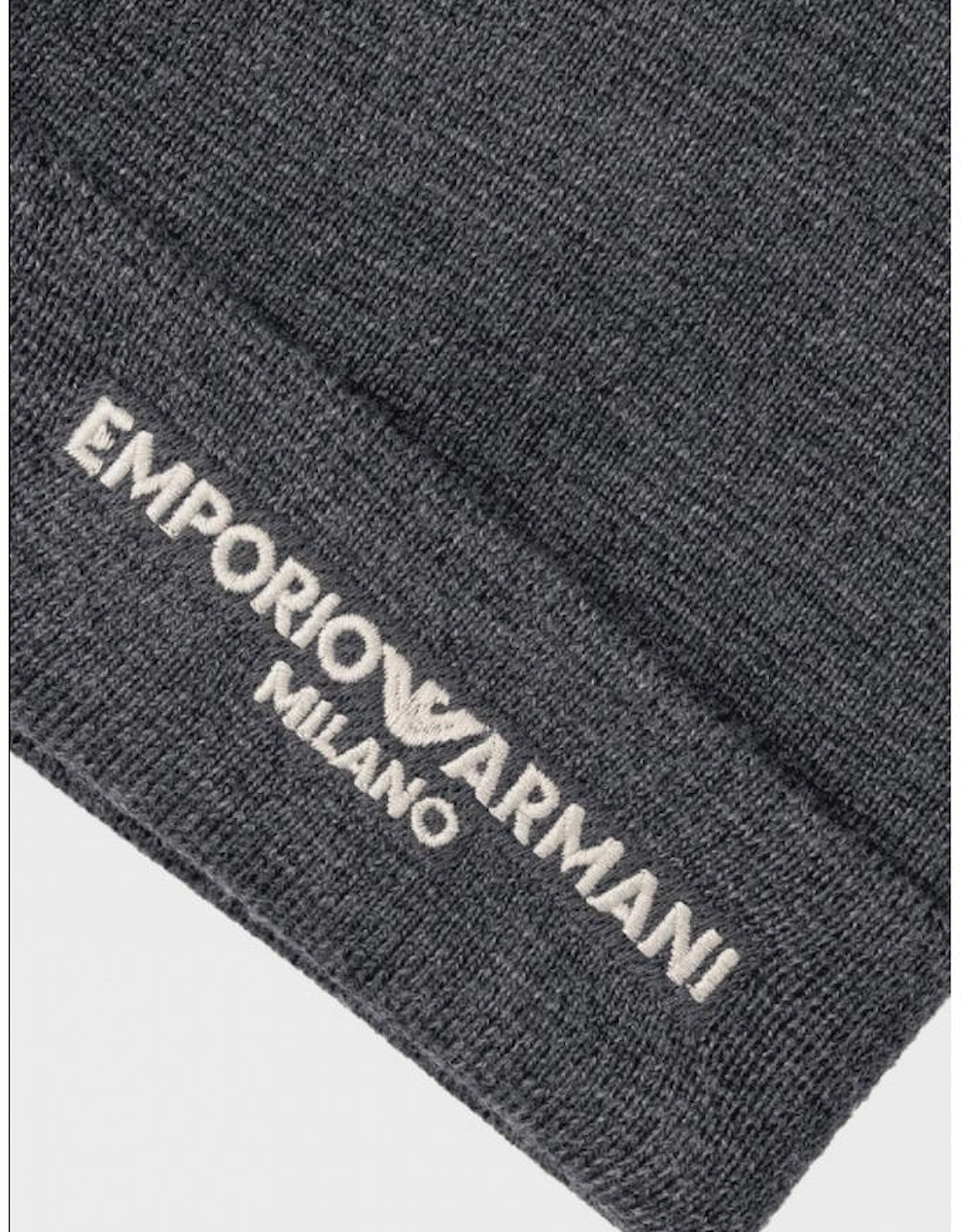 Milano Logo Grey Beanie Hat