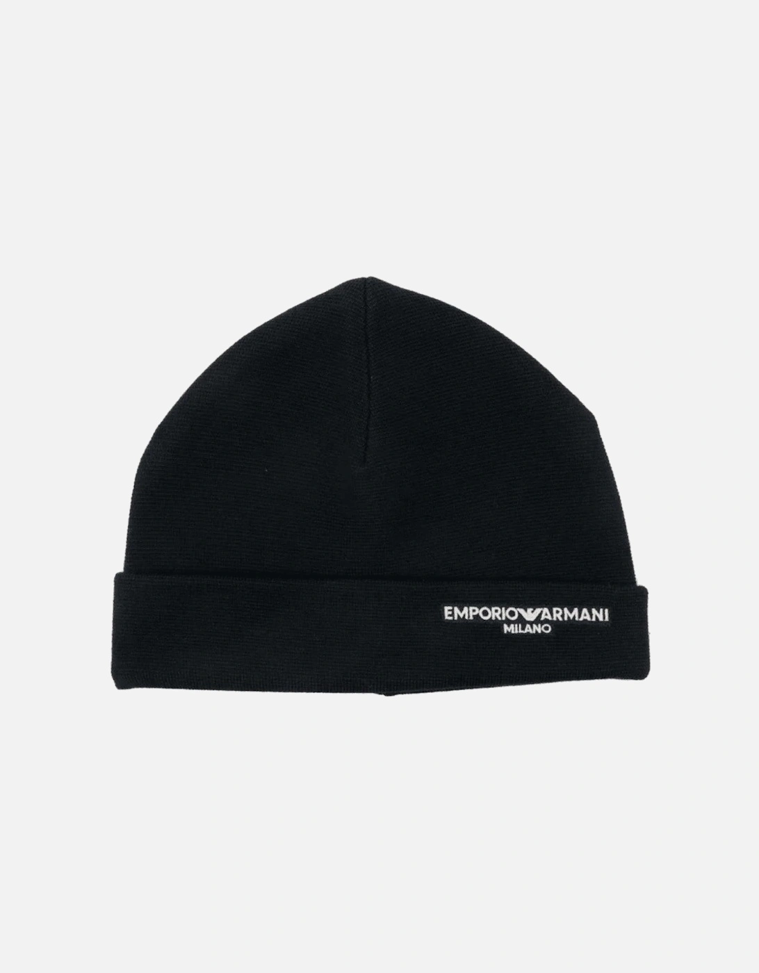 Milano Logo Navy Beanie Hat, 3 of 2