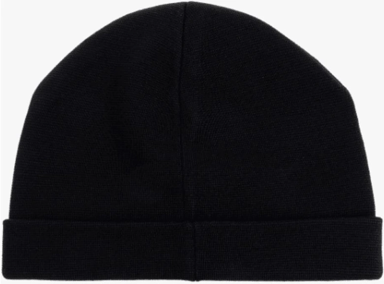 Milano Logo Black Beanie Hat