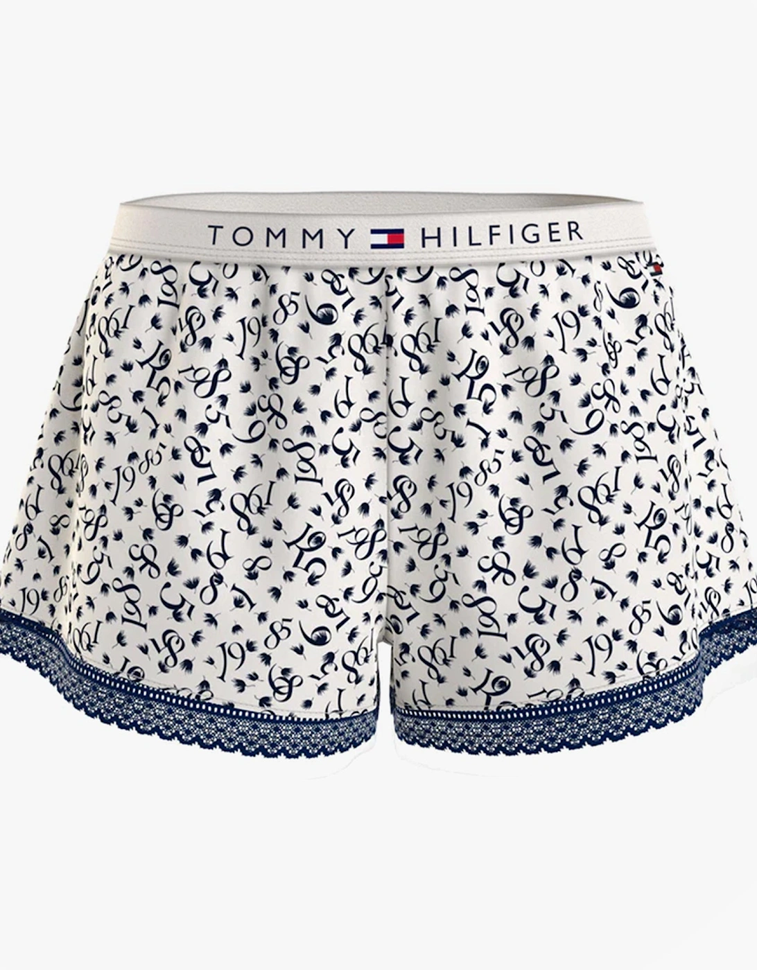 WOVEN SHORT PRINT Womens Shorts Feather Print Ecru, 13 of 12