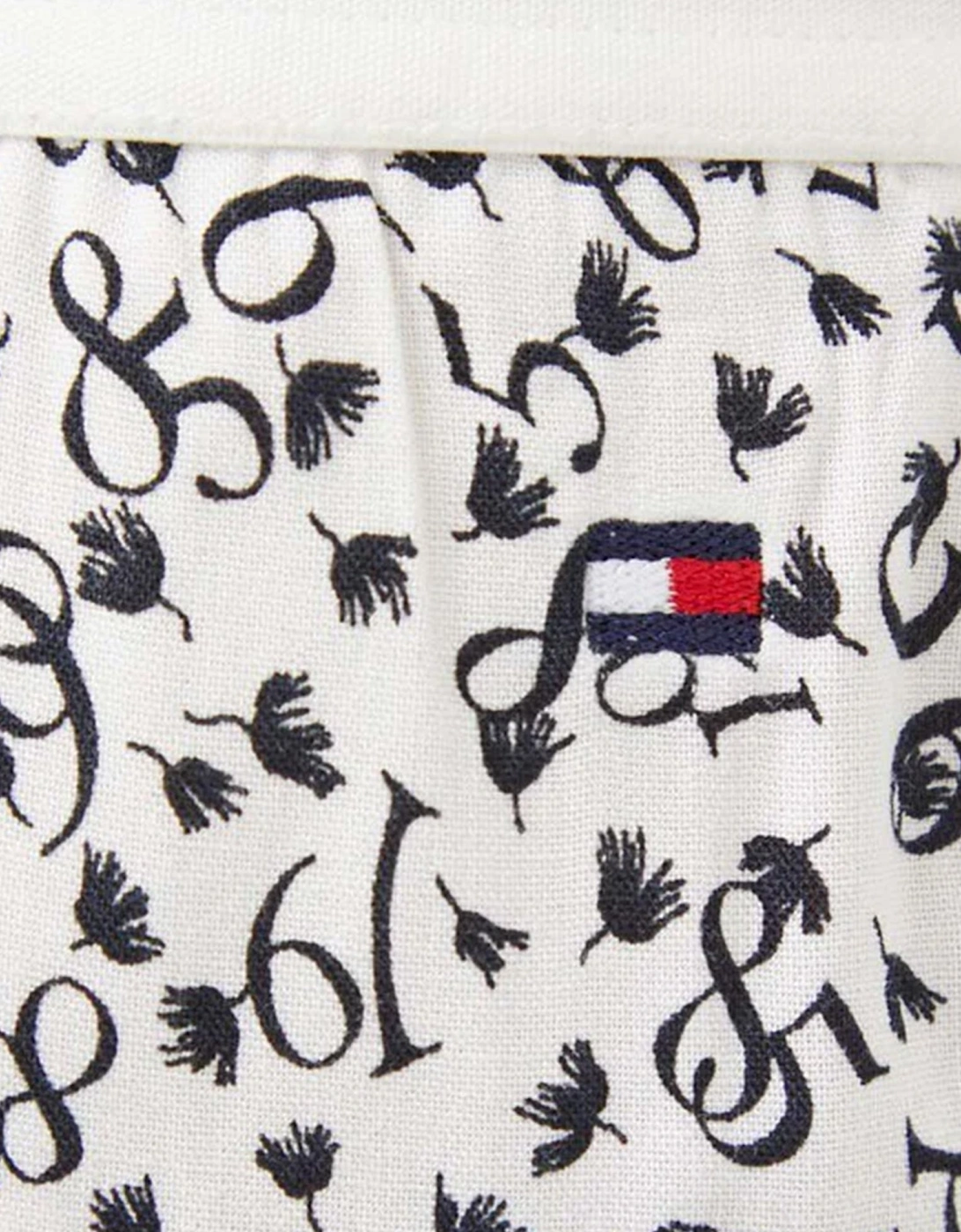 WOVEN SHORT PRINT Womens Shorts Feather Print Ecru