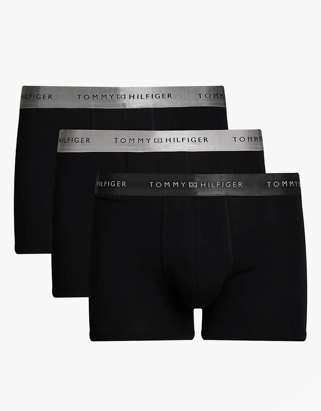 SIGNATURE COTTON Mens 3 Pack Trunks Black, 4 of 3