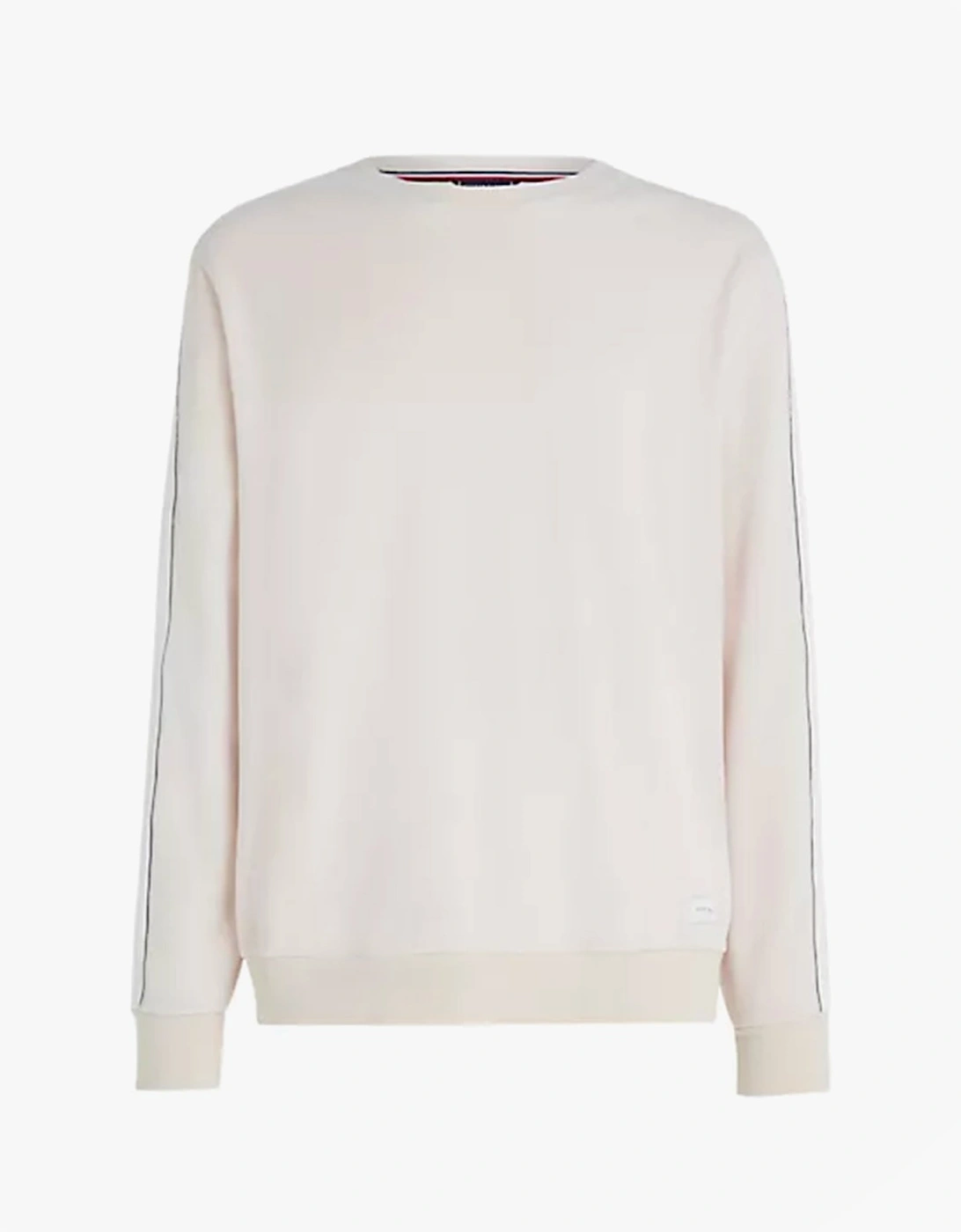 TH ESTABLISHED Mens Velour Lounge Sweatshirt Cashmere Creme, 4 of 3