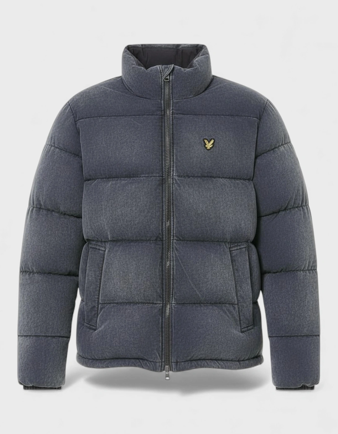 Lyle & Scott Washed Funnelled Puffer Jacket Dark Navy, 5 of 4