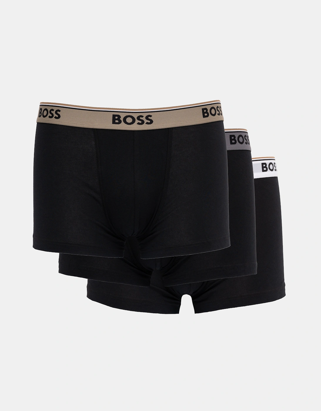 BOSS Orange Power 3-Pack Mens Trunks - Black 004, 5 of 4