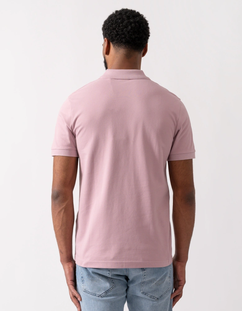 BOSS Orange Passenger Mens Stretch-Cotton Slim-Fit Polo Shirt with Logo Patch - Light/Pastel Purple 539