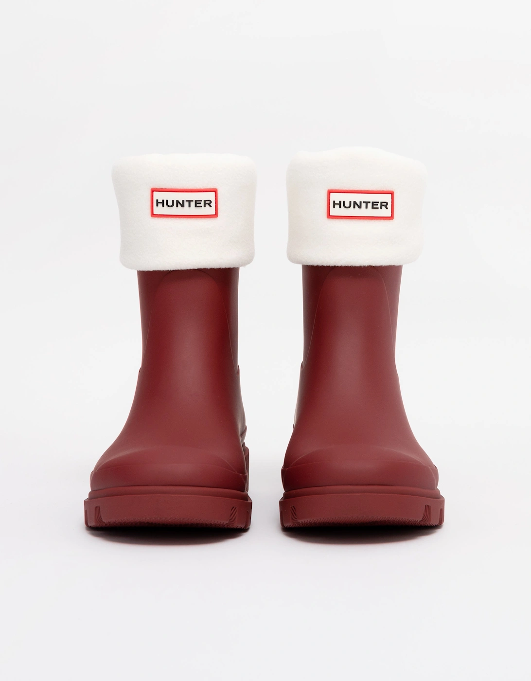 Fleece Short Boot Sock - White