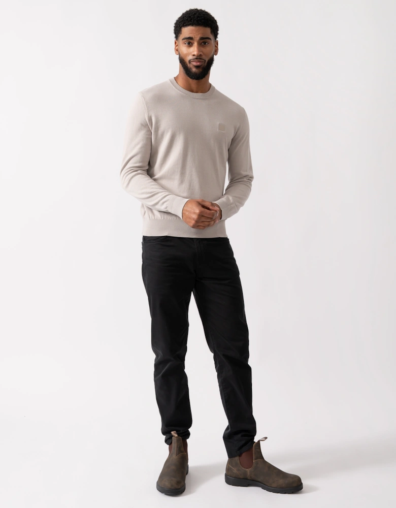 BOSS Orange Kanovano Mens Crew Neck Jumper - Open Grey 070