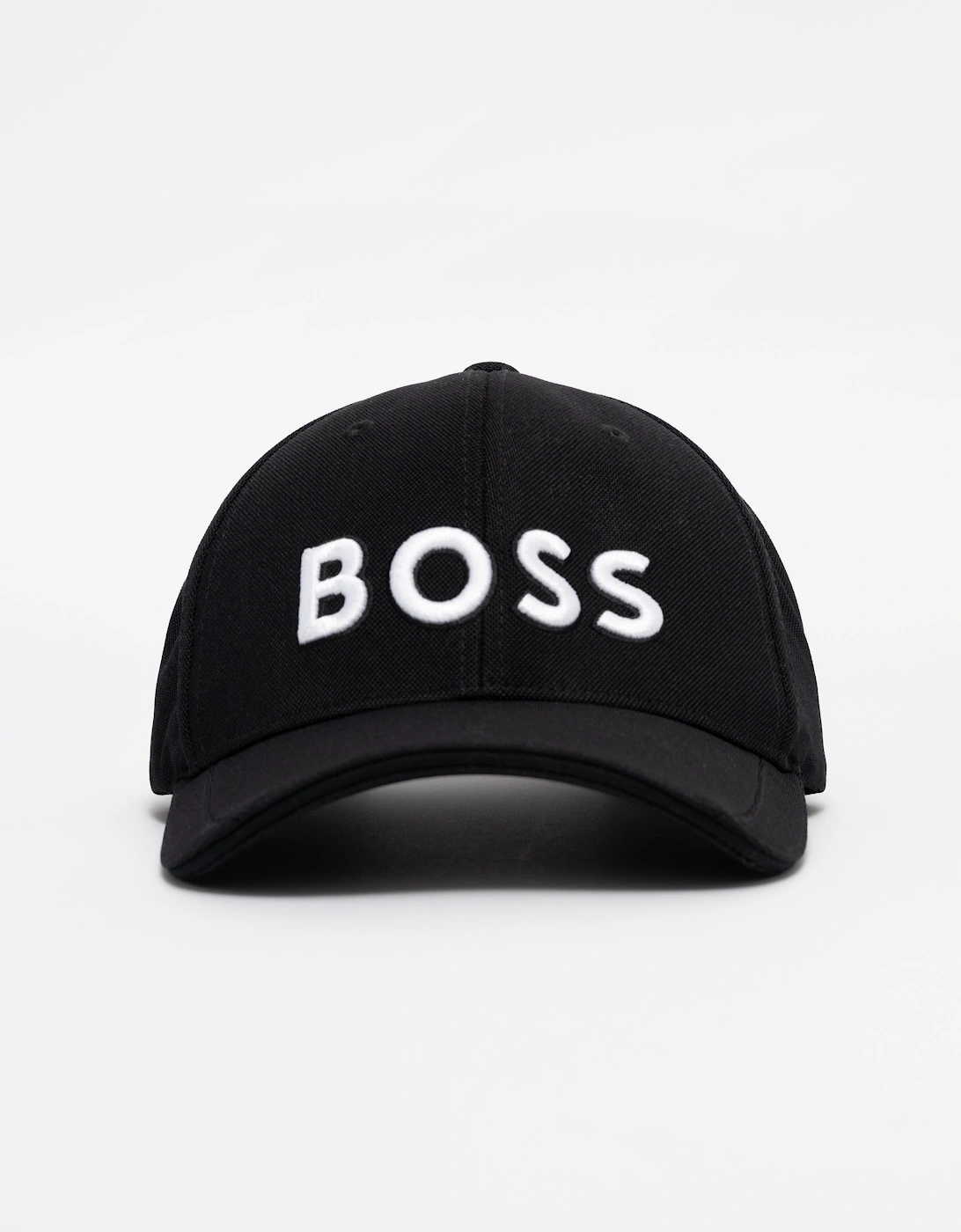 BOSS Green Knitted Six-Panel Cap with Embroidered Logo - Black 006