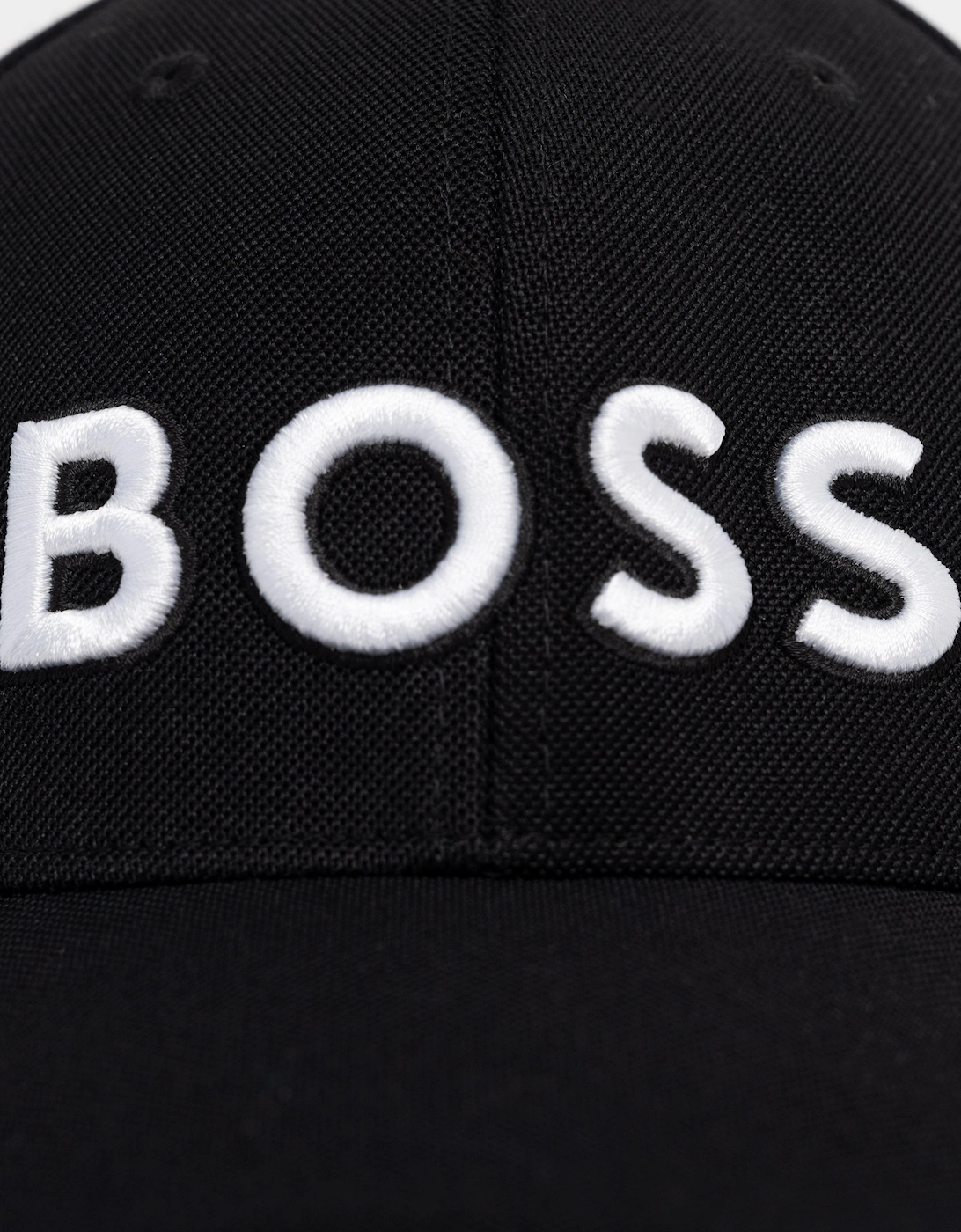 BOSS Green Knitted Six-Panel Cap with Embroidered Logo - Black 006