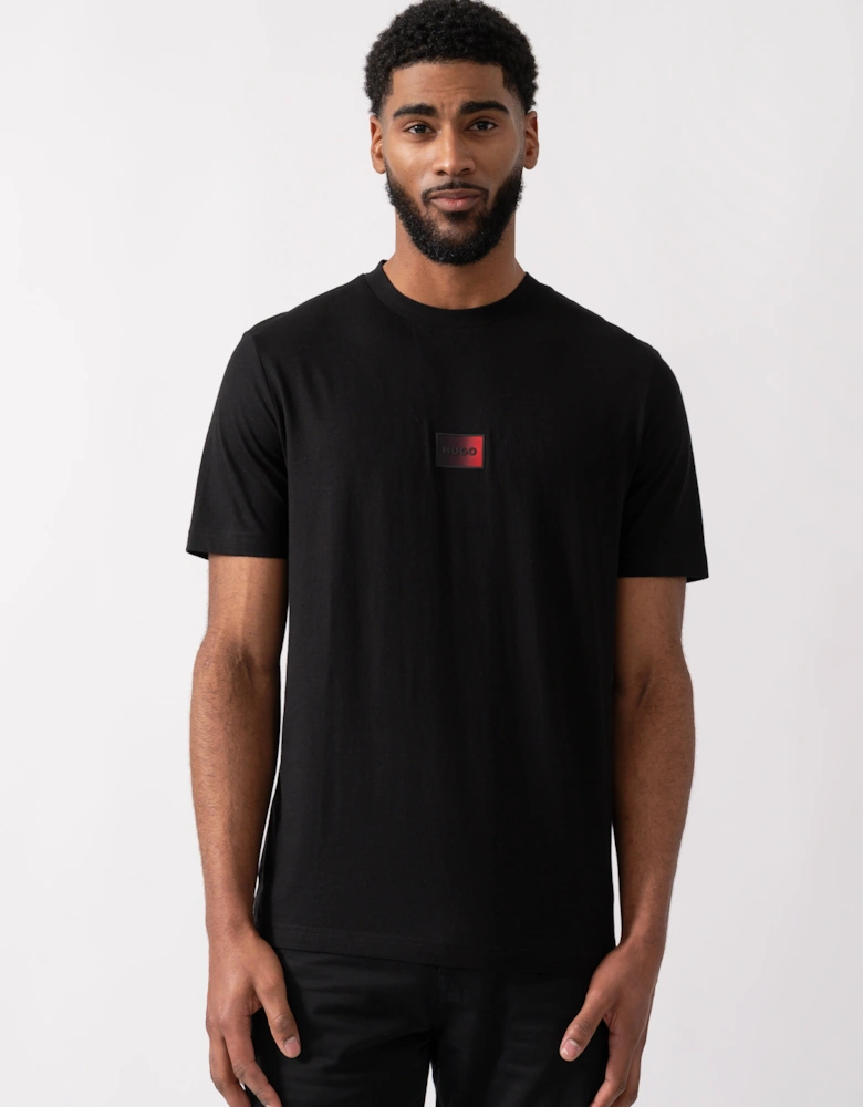 HUGO Danotie Mens Red Label Logo T-Shirt  - Black 001