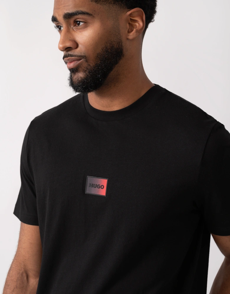 HUGO Danotie Mens Red Label Logo T-Shirt  - Black 001