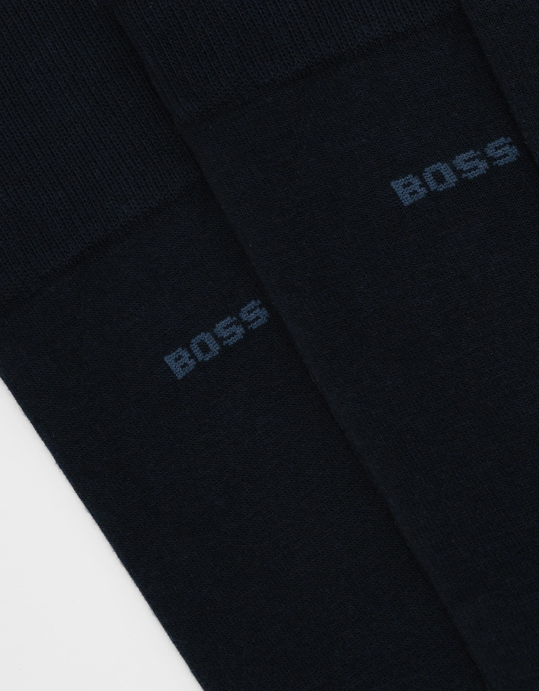 BOSS Orange Marc Logo Socks in Combed Stretch Cotton - Dark Blue 401