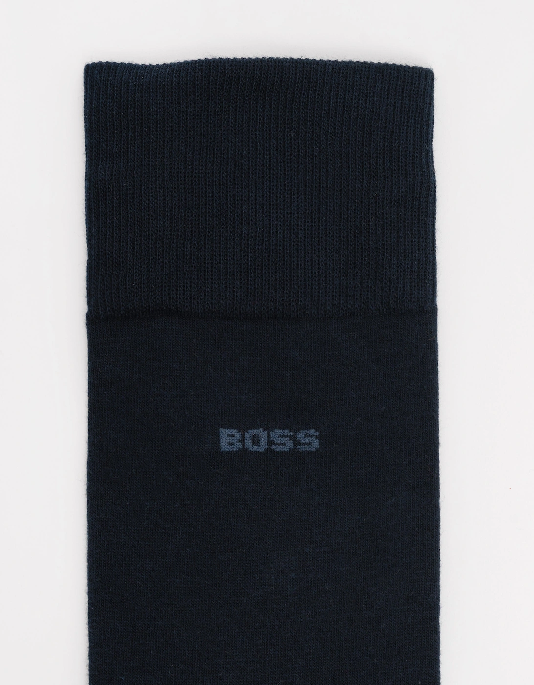 BOSS Orange Marc Logo Socks in Combed Stretch Cotton - Dark Blue 401
