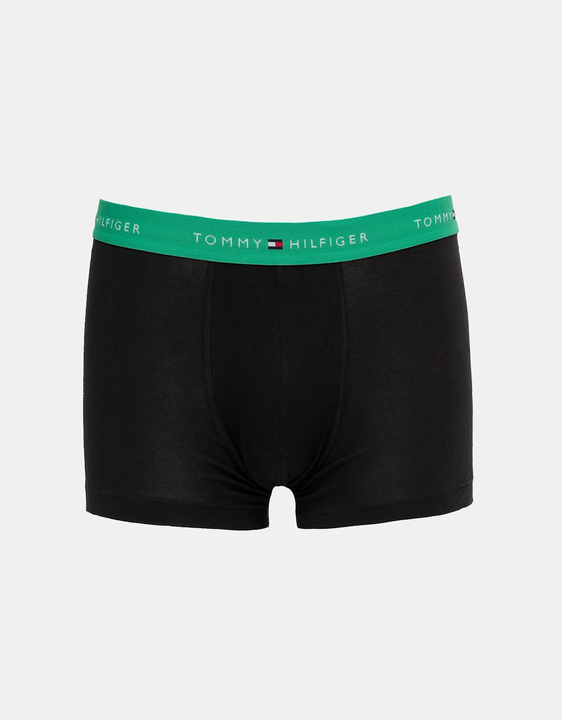 3 Pack Mens Colour Waistband Trunks - B-Mint/Green/Navy