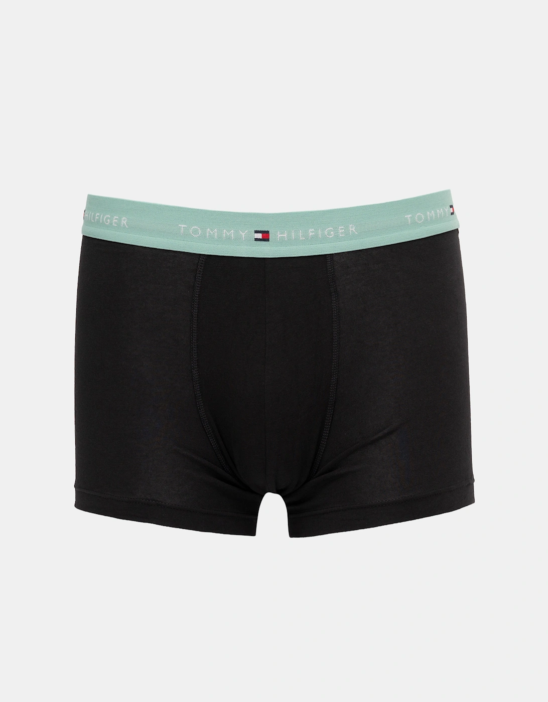 3 Pack Mens Colour Waistband Trunks - B-Mint/Green/Navy