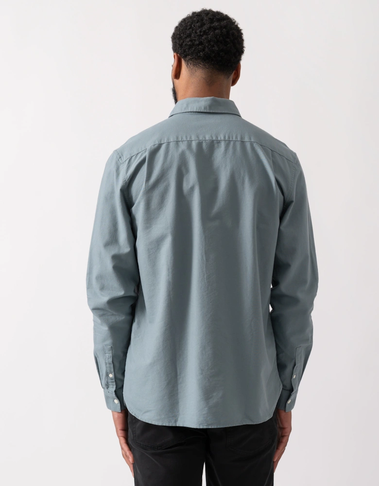 Mens Long Sleeve Oxford Shirt - Stockport Blue Z20