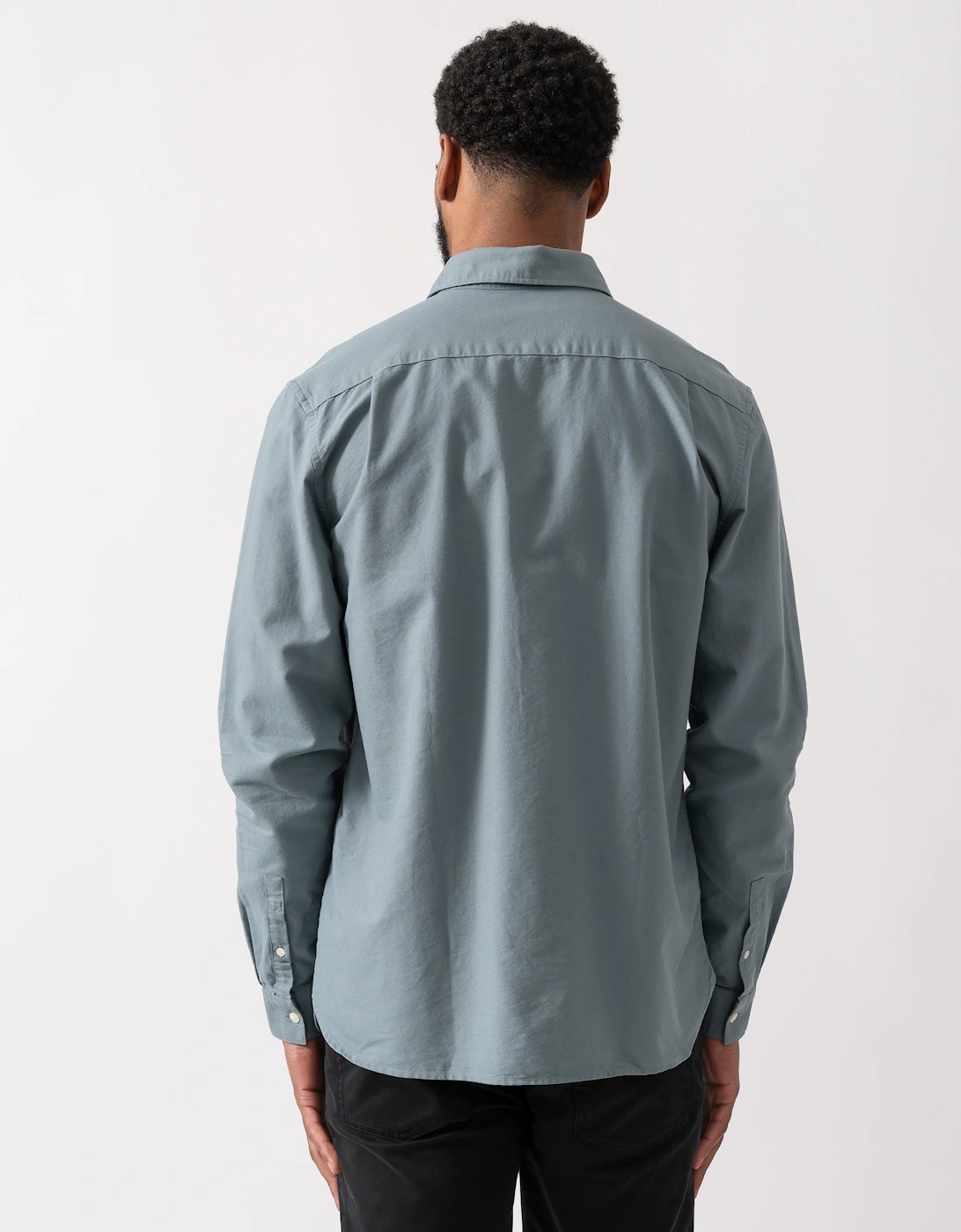 Mens Long Sleeve Oxford Shirt - Stockport Blue Z20