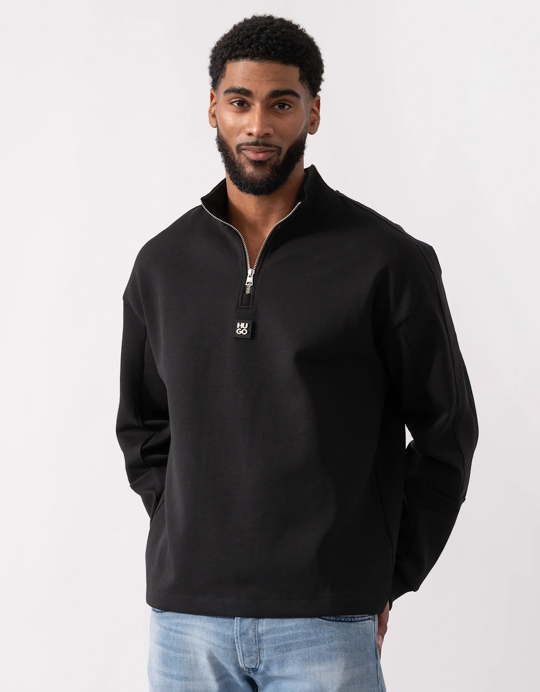 Hugo Boss Men's Black Hugo Danovotop Sweatshirt - 001 - Size: 38