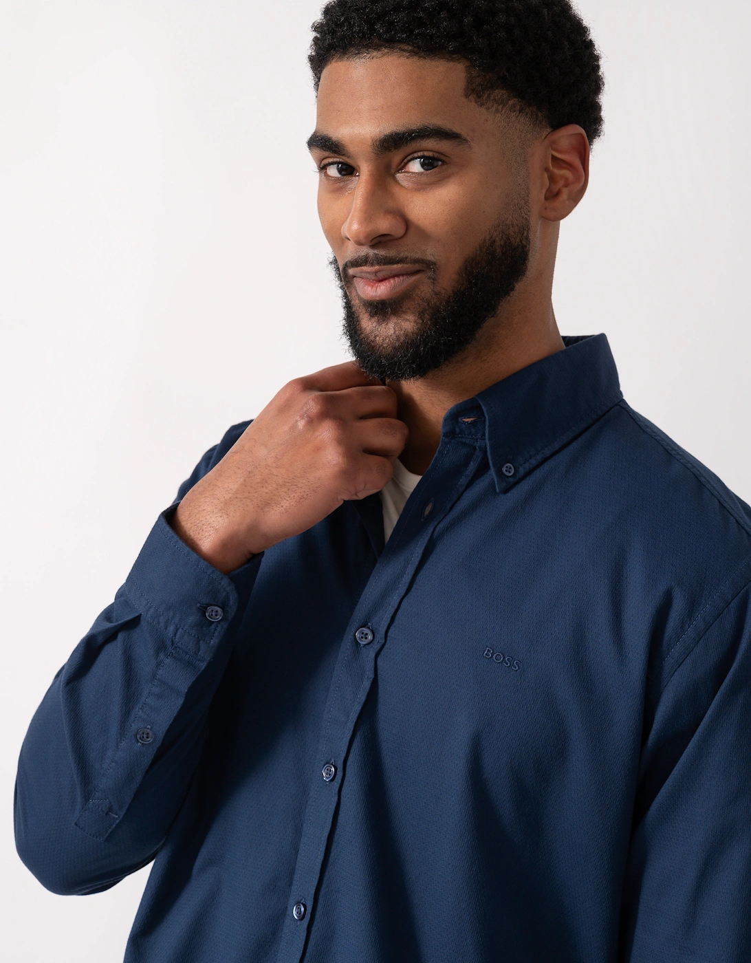 BOSS Orange Rickert_M Mens Shirt - Open Blue 464