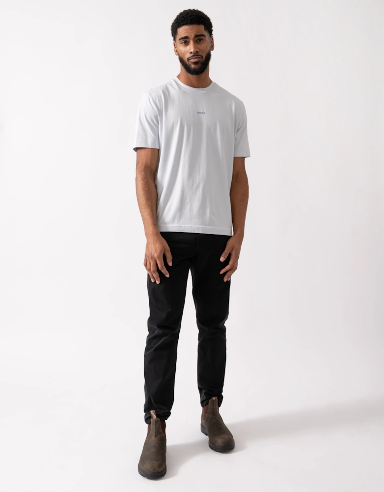 BOSS Orange TChup Mens Crew Neck Small Logo T-Shirt - Light/Pastel Grey 054