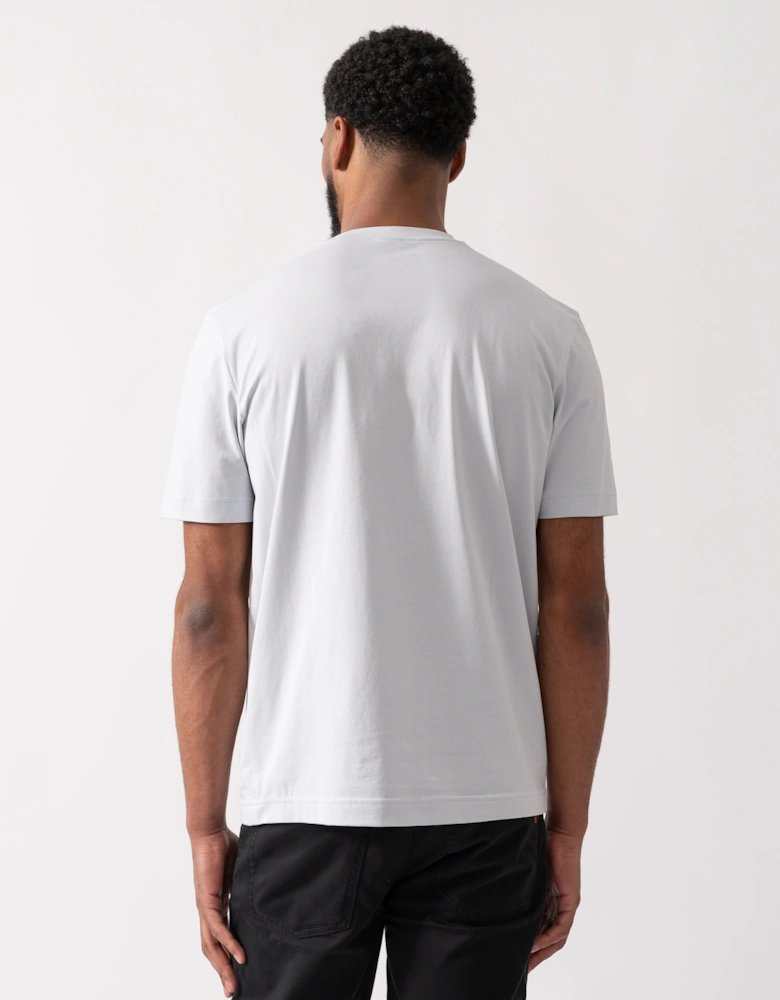 BOSS Orange TChup Mens Crew Neck Small Logo T-Shirt - Light/Pastel Grey 054