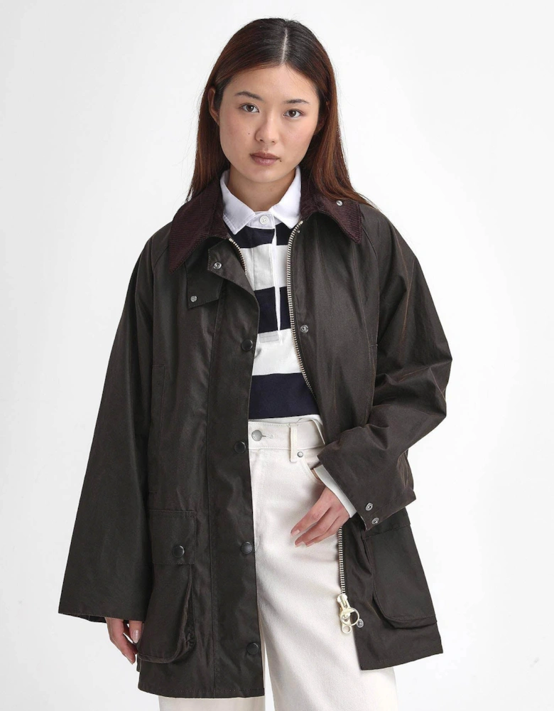 Beaufort Womens Wax Jacket - Olive/Classic