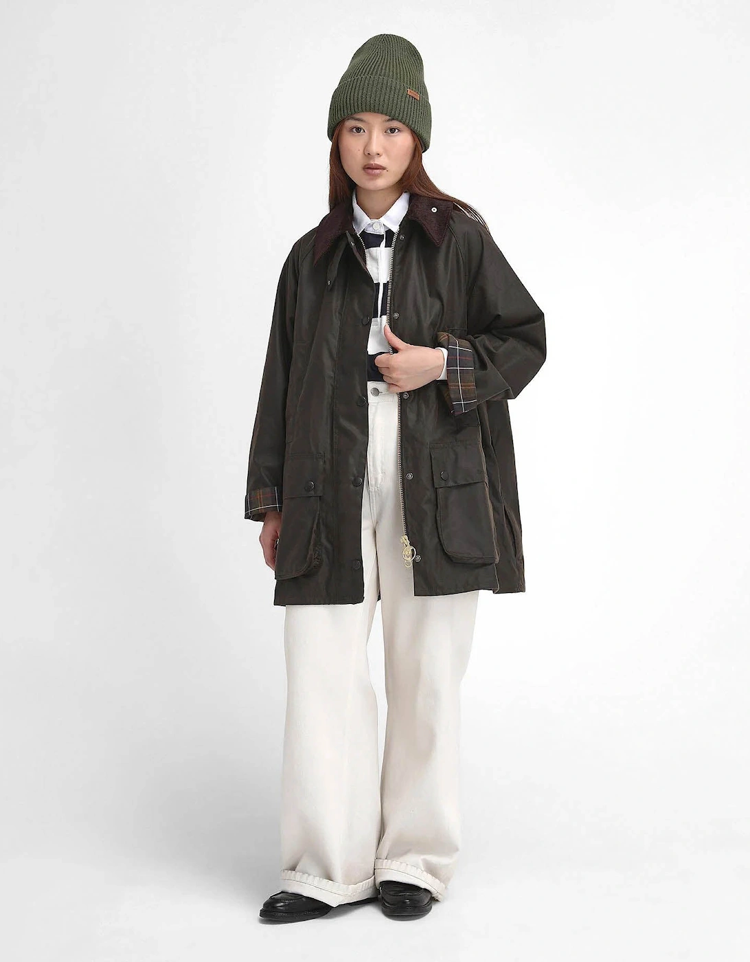 Beaufort Womens Wax Jacket - Olive/Classic