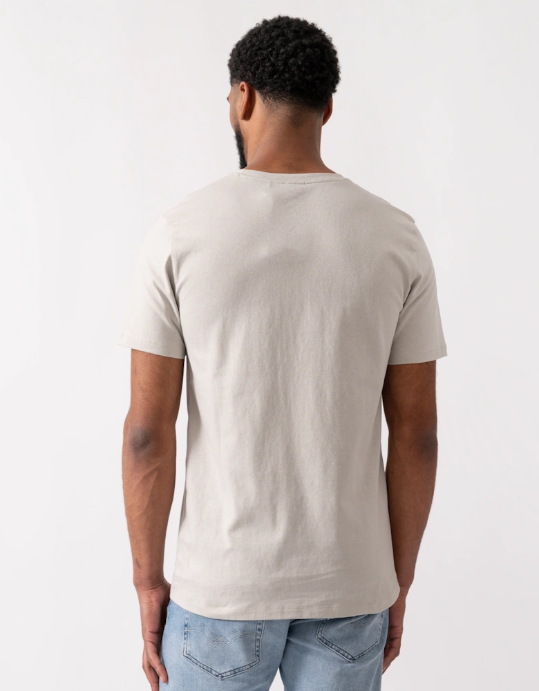 BOSS Orange Tales Mens Cotton-Jersey T-shirt With Logo Patch - Open Grey 070