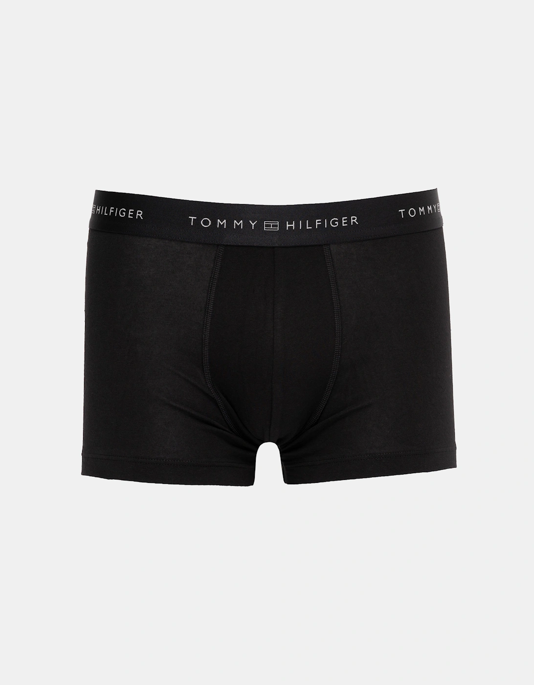 3 Pack Metallic Waistband Mens Trunks - B-Black/Desert Sky/Silver