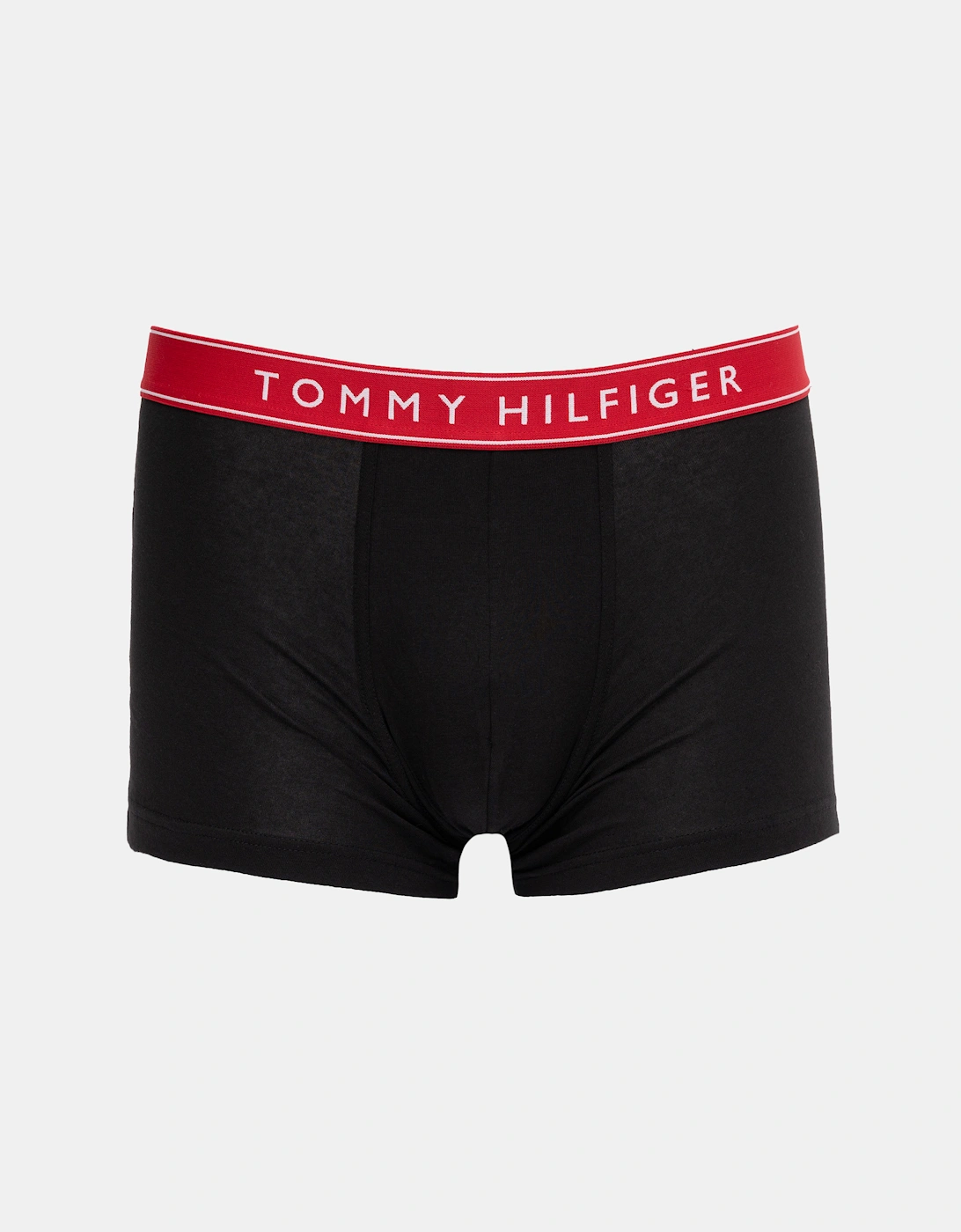 3 Pack Mens Waistband Trunks - B-Burgundy/Red/Primary Red