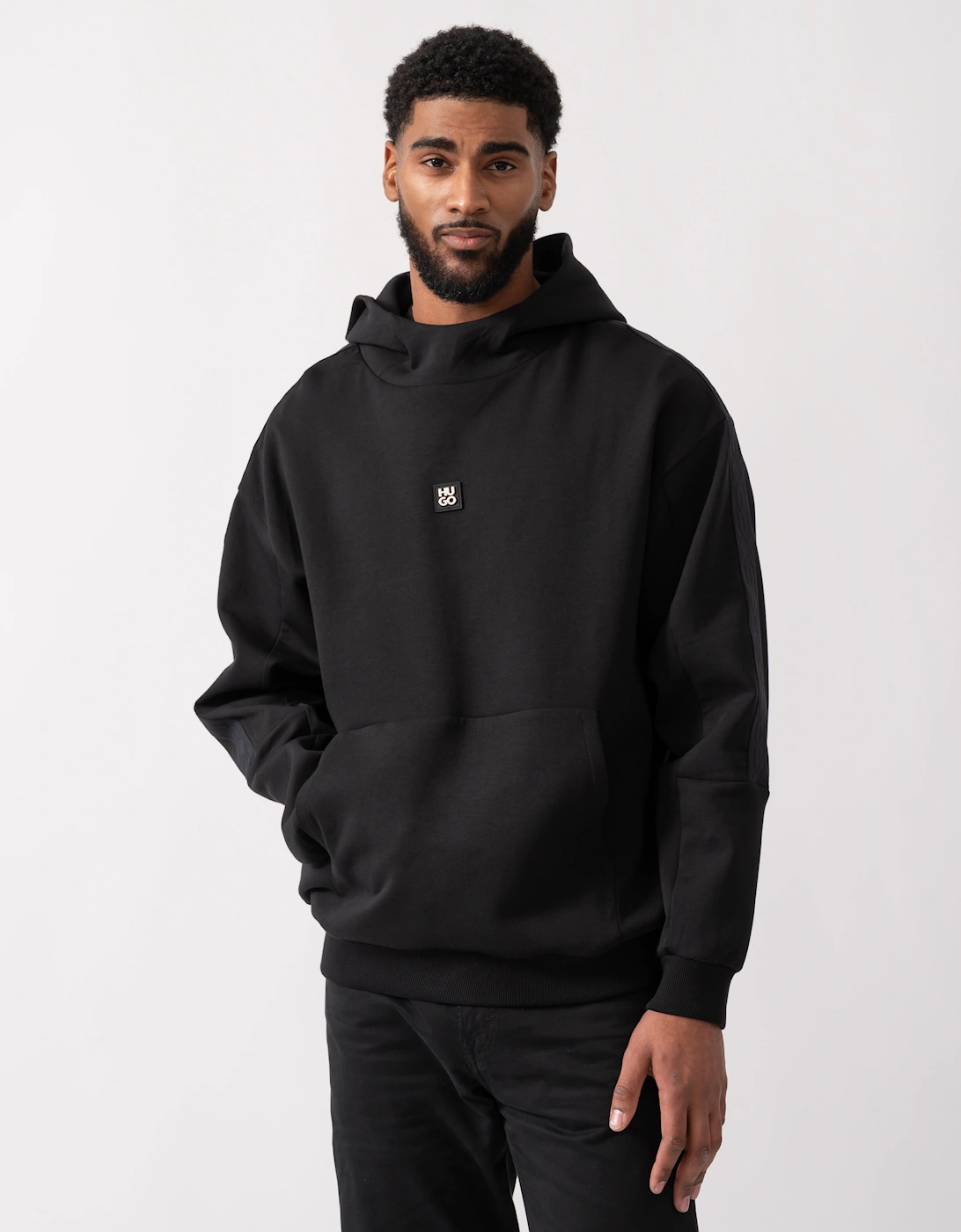 HUGO Danovohood Mens Hoodie - Black 001, 5 of 4