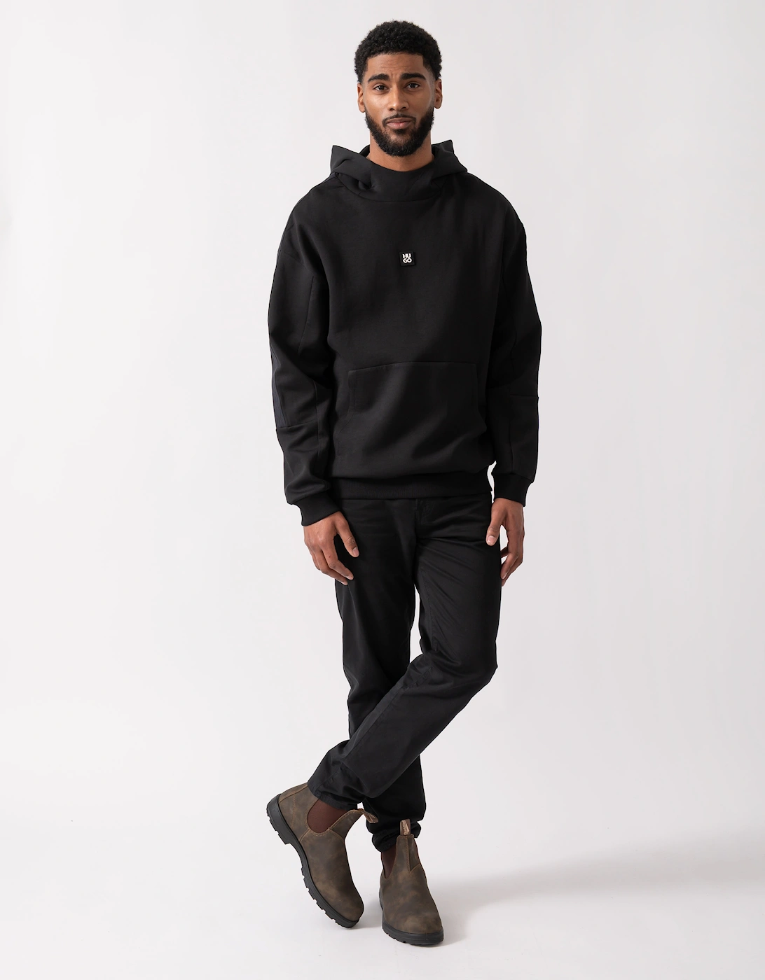 HUGO Danovohood Mens Hoodie - Black 001