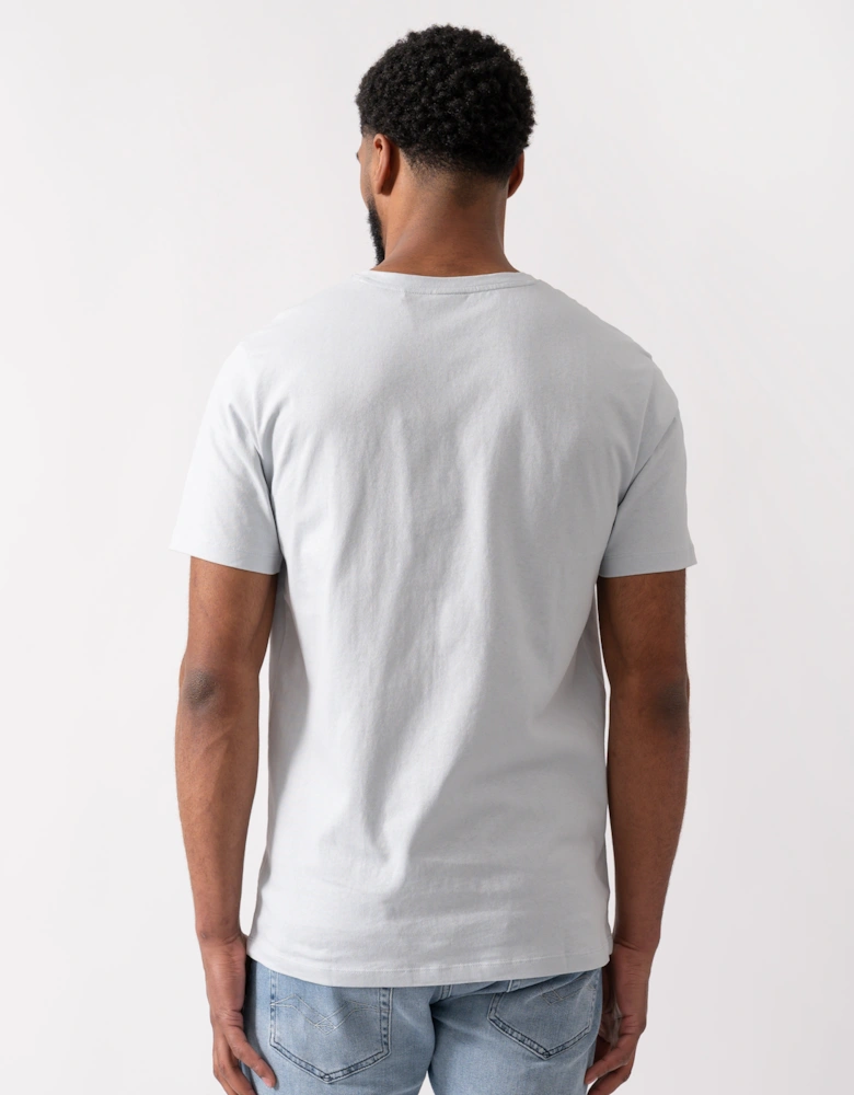 BOSS Orange Tales Mens Cotton-Jersey T-shirt With Logo Patch - Light/Pastel Grey 053