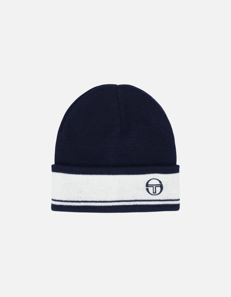 Sellarz Jacquard Stripe Beanie Hat Maritime Blue