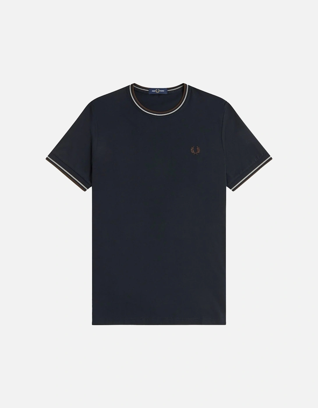 Twin Tipped T-Shirt Navy/Warm Oat/Burnt Tobacco, 5 of 4